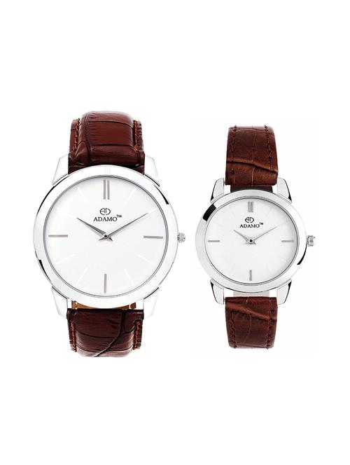 adamo analogue white dial men's and women's watch-ad6472br01 - 14788439 - Very Small Image - 1