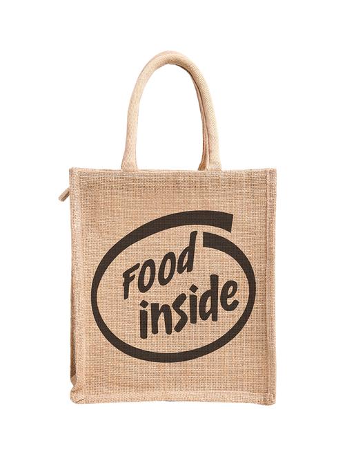 beige jute regular shopping bag - 14788866 - Very Small Image - 1