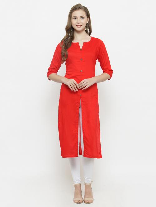 women's high slit kurta - 14789426 - Very Small Image - 1