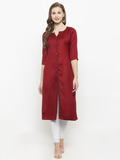 women's front slit kurta - 14789430 - Very Small Image - 1