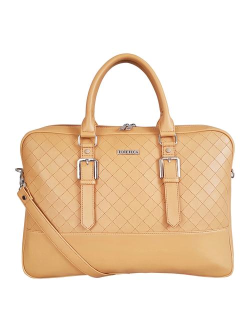 brown leatherette laptop bag - 14790006 - Very Small Image - 1