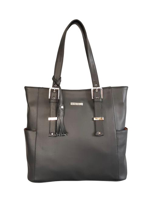 black leatherette  regular handbag - 14790056 - Very Small Image - 1