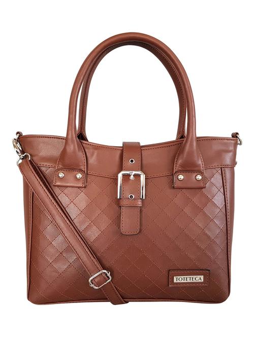 brown leatherette  regular handbag - 14790060 - Very Small Image - 1