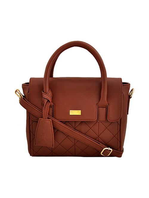 brown leatherette  regular handbag - 14793594 - Very Small Image - 1