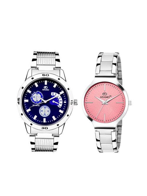 adamo designer couple combo wrist watch 108-816sm06 - 14794389 - Very Small Image - 1