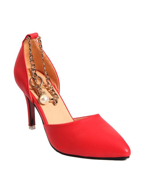 red ankle strap sandal - 14794478 - Very Small Image - 1