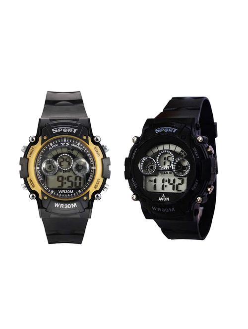 satnam fashion black digital watch combo - 14794654 - Very Small Image - 1