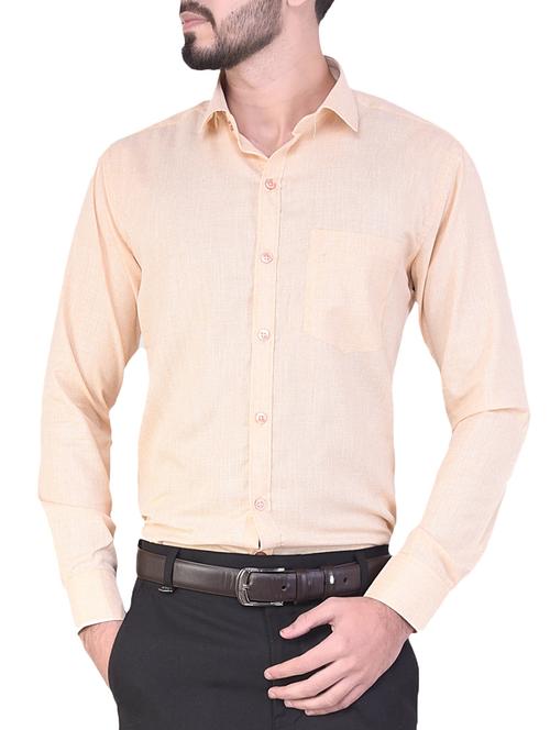 yellow cotton formal shirt - 14795445 - Very Small Image - 1
