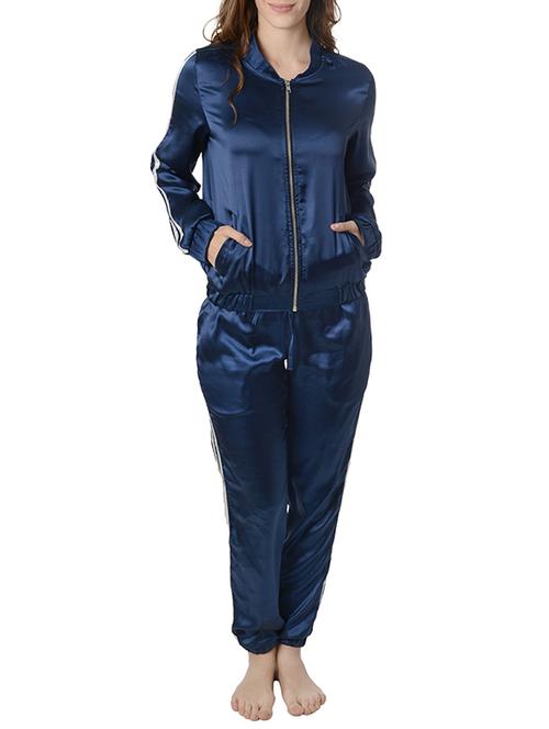 side taped solid pajama set  - 14796109 - Very Small Image - 1