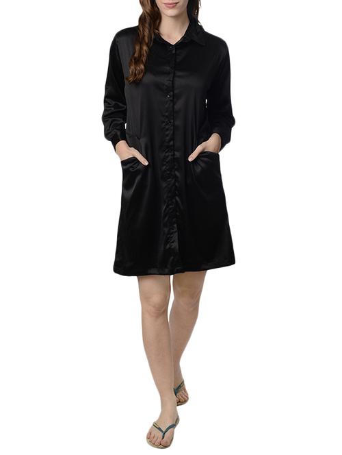 black satin solid sleepshirt - 14796113 - Very Small Image - 1