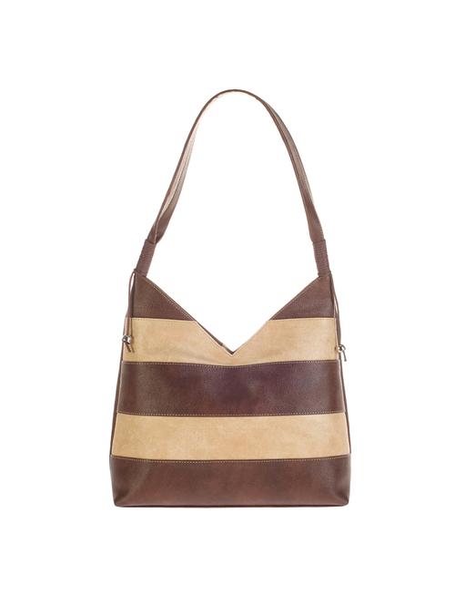 brown leatherette  regular handbag - 14797468 - Very Small Image - 1