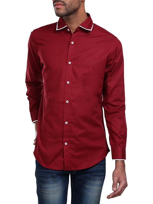 red cotton casual shirt - 14797733 - Very Small Image - 1