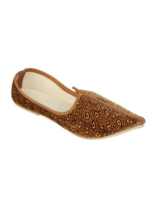 tan velvet slip on juti - 14799585 - Very Small Image - 1