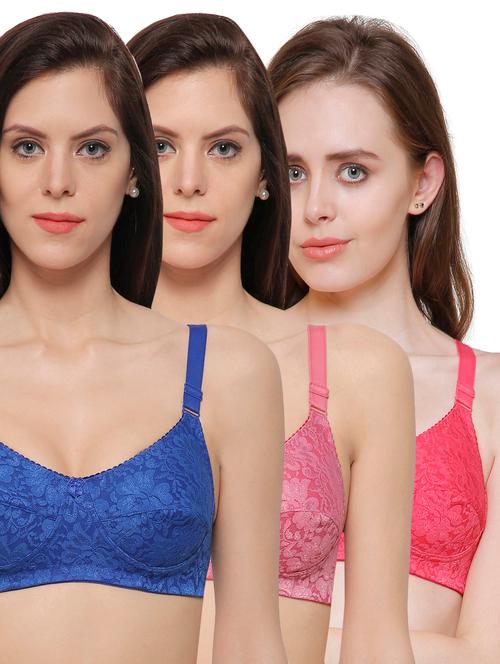 set of 3 bow patch minimizer bras - 14800175 - Very Small Image - 1