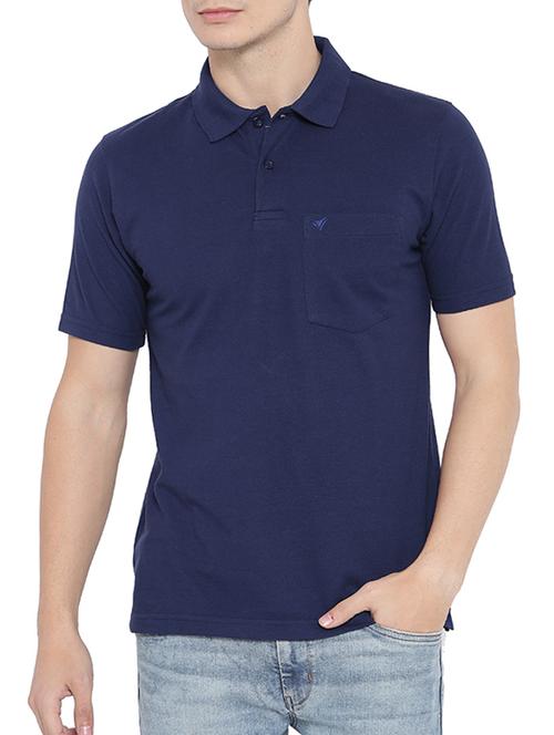 navy blue cotton pocket tee - 14801418 - Very Small Image - 1