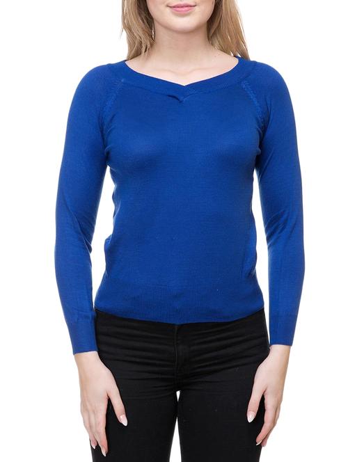 blue woolen pullover - 14801596 - Very Small Image - 1