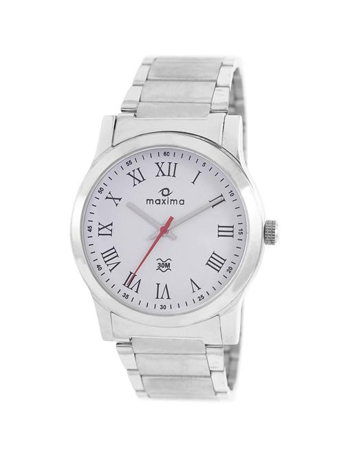 maxima white dial watch  for men  - 28342cmgi - 14805612 - Very Small Image - 1