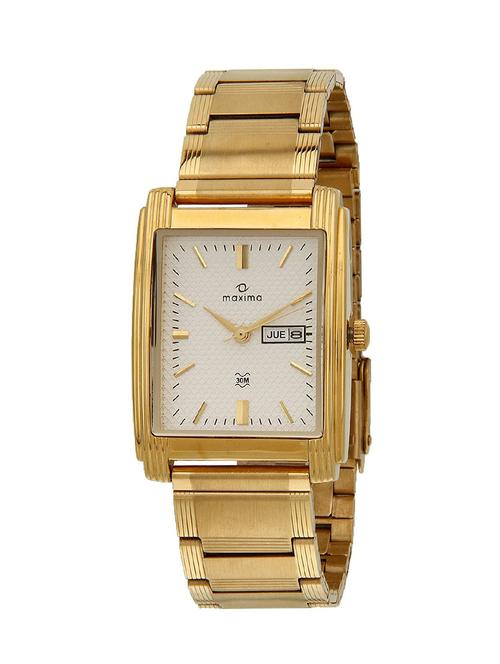 maxima white dial watch  for men  - 06991cmgy - 14805633 - Very Small Image - 1
