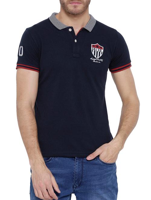 navy blue cotton t-shirt - 14808506 - Very Small Image - 1