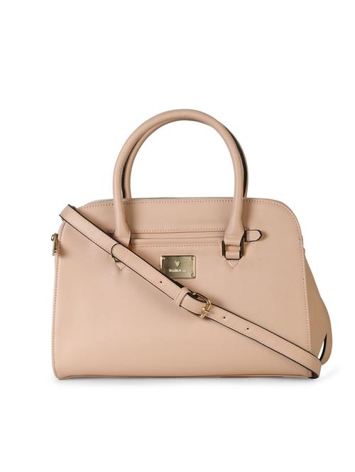 beige leatherette regular handbag - 14811001 - Very Small Image - 1