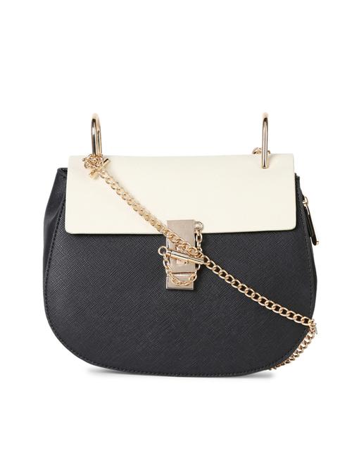 black leatherette  regular sling bag - 14811010 - Very Small Image - 1