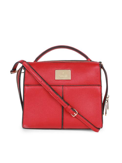red leatherette regular sling bag - 14811018 - Very Small Image - 1