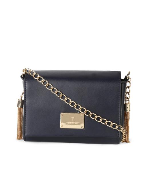 blue leatherette  regular sling bag - 14811023 - Very Small Image - 1