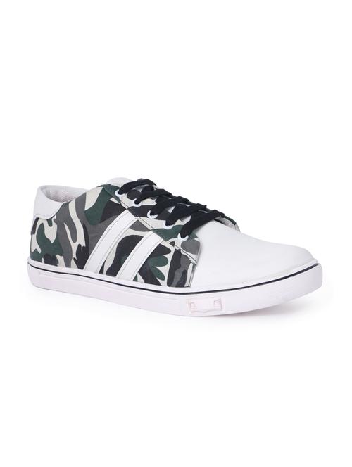 white canvas lace up sneaker - 14811715 - Very Small Image - 1
