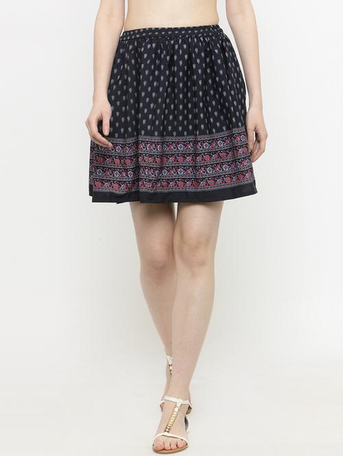 black printed flared skirt - 14811729 - Very Small Image - 1