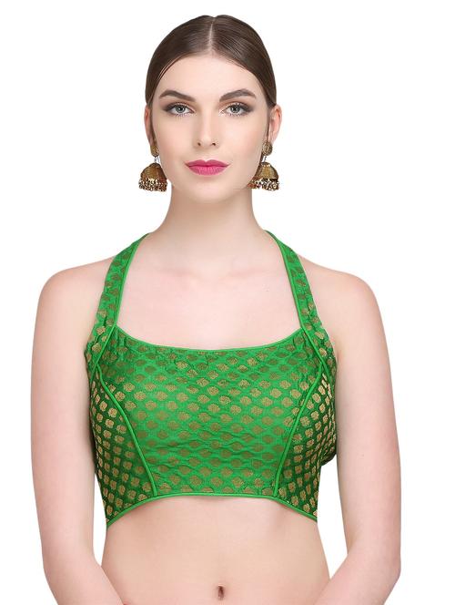 green brocade blouse - 14812390 - Very Small Image - 1