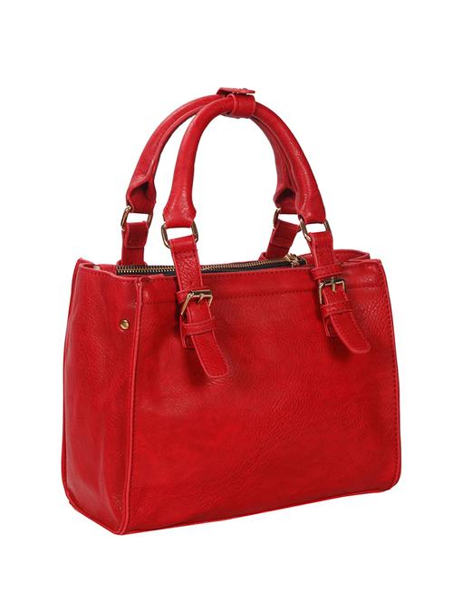 red leatherette  regular handbag - 14815010 - Very Small Image - 1