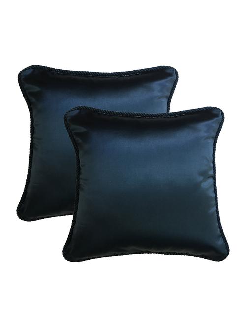 navy blue plain cushion cover with unique dori piping, 16 x 16 - 14815144 - Very Small Image - 1