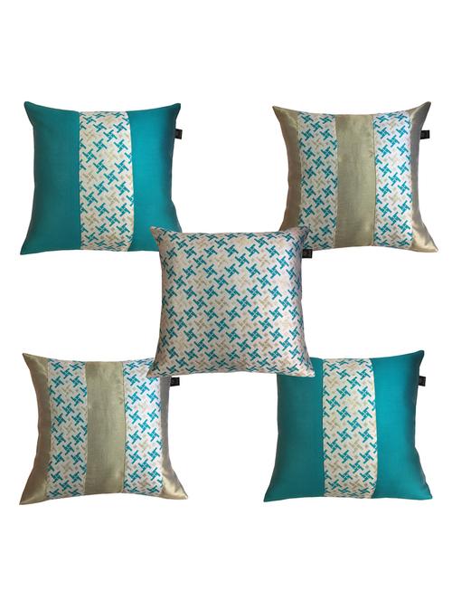 set of 5 floral cushion covers - 14815153 - Very Small Image - 1