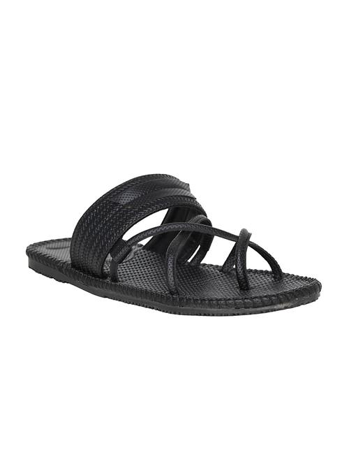 black leatherette slip on slipper - 14815243 - Very Small Image - 1