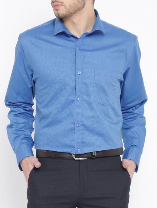 dark blue cotton formal shirt - 14815607 - Very Small Image - 1
