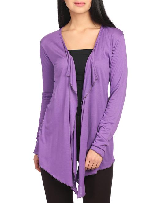 purple viscose asymmetric shrug - 14815885 - Very Small Image - 1