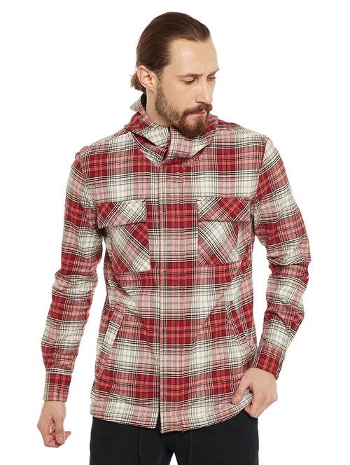 red cotton casual shirt - 14816203 - Very Small Image - 1