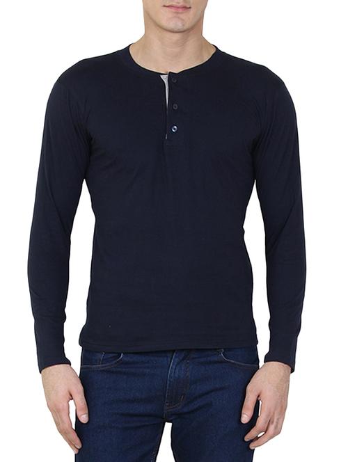 navy blue cotton t-shirt - 14816381 - Very Small Image - 1