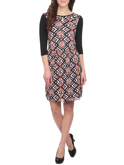 black printed sheath dress - 14817045 - Very Small Image - 1
