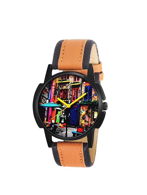 eraa brown house analog wrist watch for men - 14839056 - Very Small Image - 1