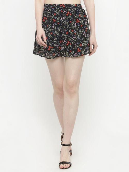 black printed a-line mini skirt - 14842985 - Very Small Image - 1