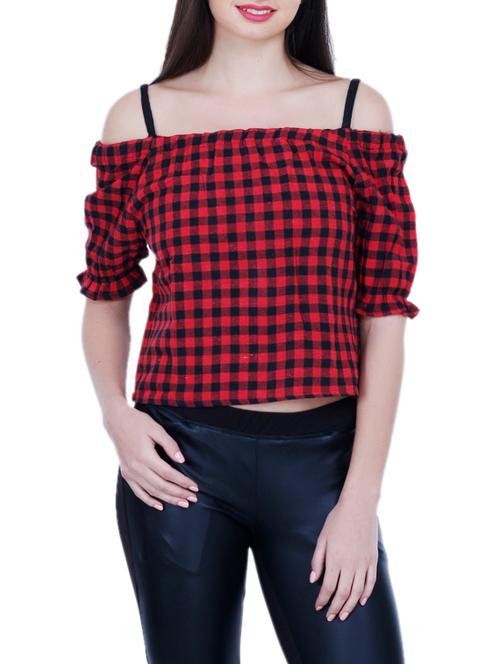 red checkered top - 14843101 - Very Small Image - 1