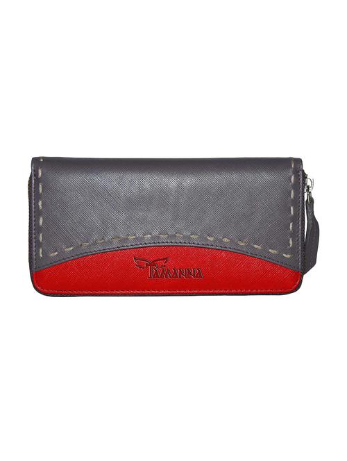 grey leather regular clutch - 14843432 - Very Small Image - 1