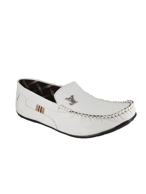 white leatherette slip on loafer - 14844866 - Very Small Image - 1