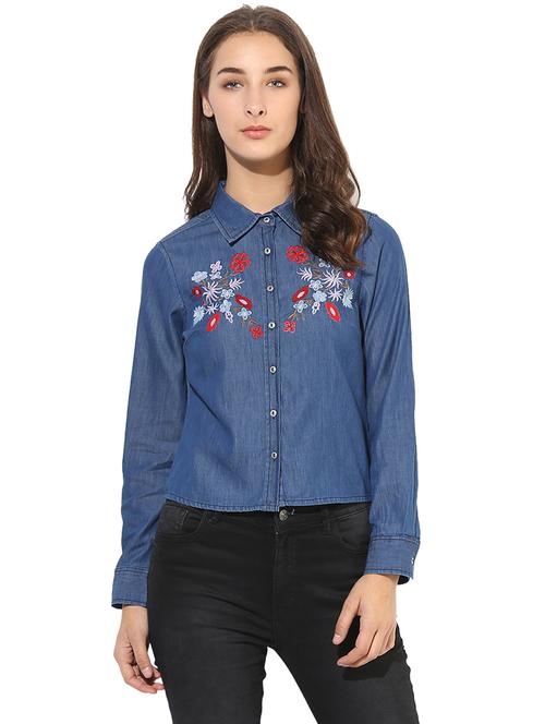 blue denim regular shirt - 14845625 - Very Small Image - 1