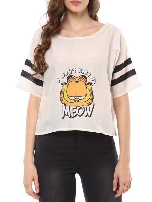 beige printed cotton top - 14846032 - Very Small Image - 1