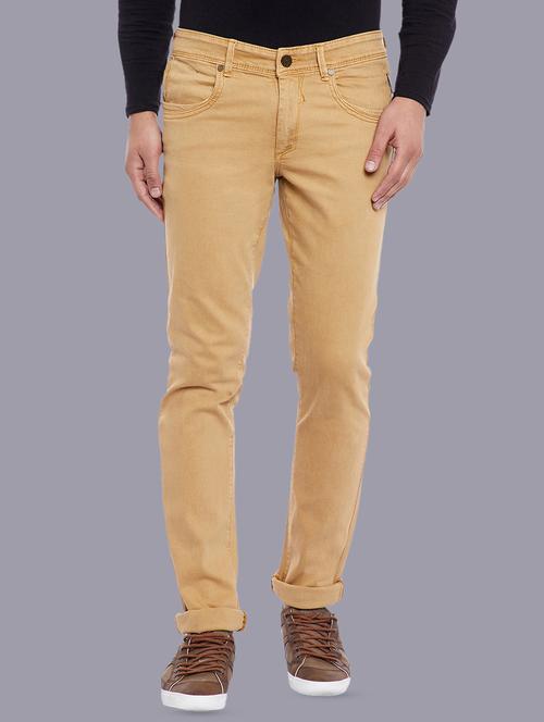 beige denim plain jeans - 14846303 - Very Small Image - 1