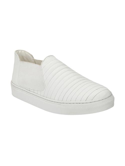 white leatherette casual slipon - 14846347 - Very Small Image - 1