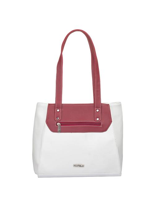 white leatherette  regular handbag - 14848577 - Very Small Image - 1
