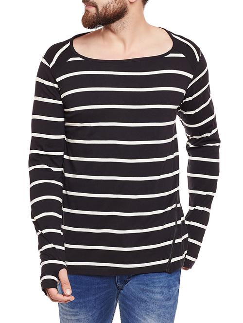 black cotton thumbhole t-shirt - 14850132 - Very Small Image - 1